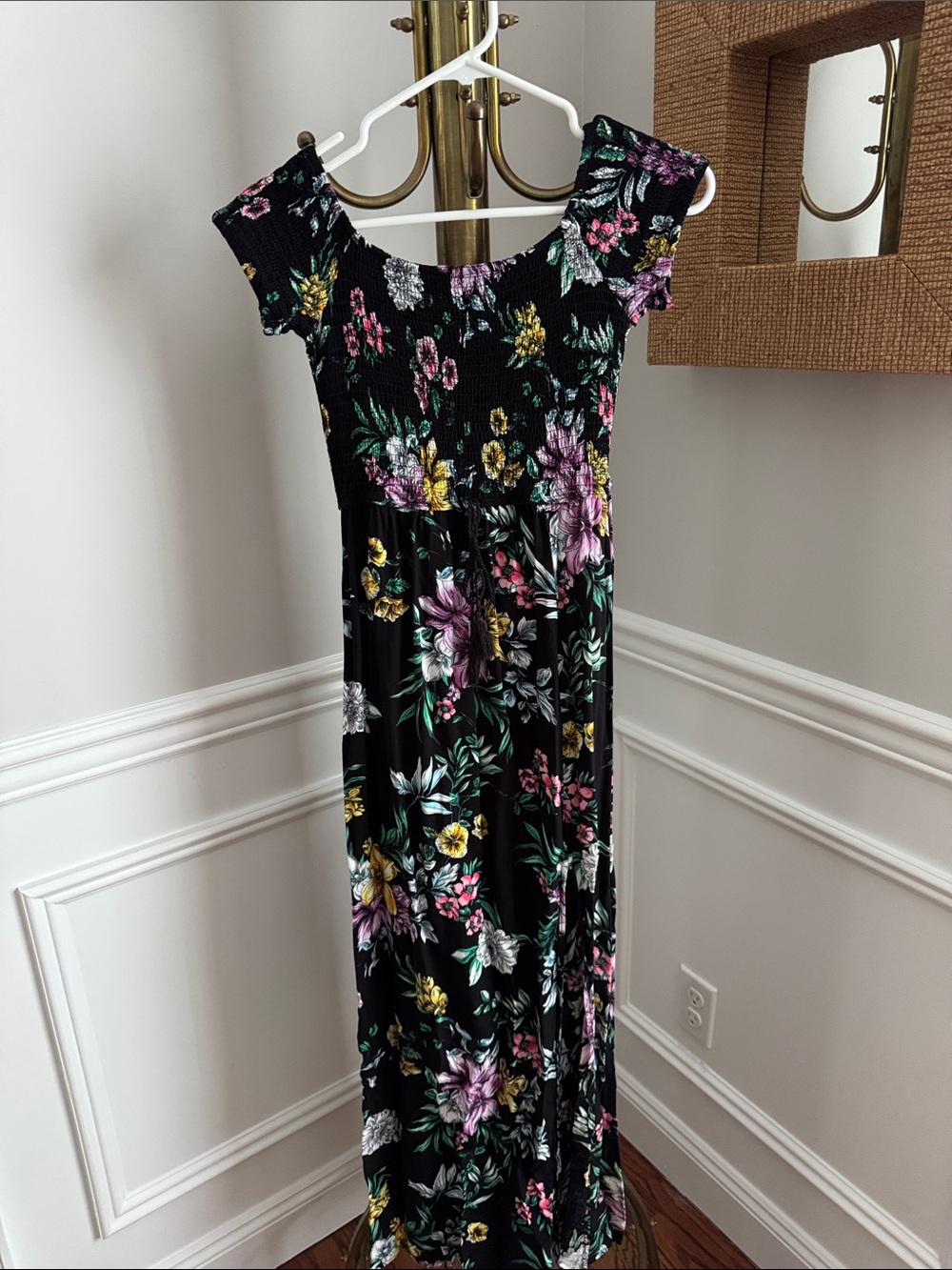 Band of Gypsies Black Floral Maxi Dress